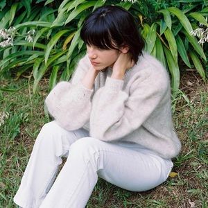 Lonely Oatmeal Coco Mohair Pullover 